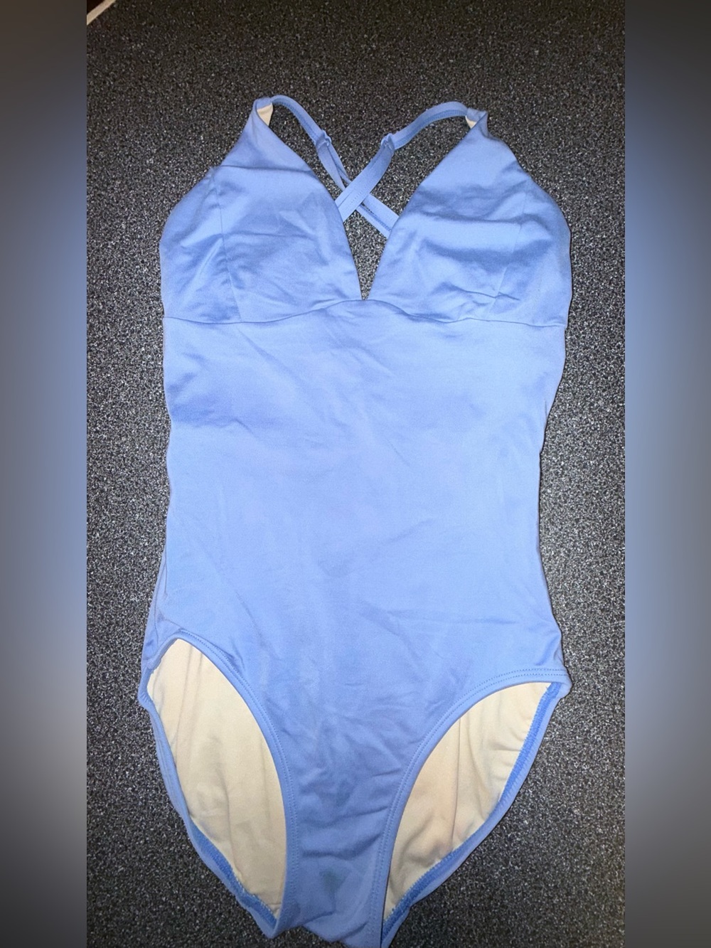 Jo & Jax Light Blue One-Piece Leotard with Crisscross Straps Size Small Adult